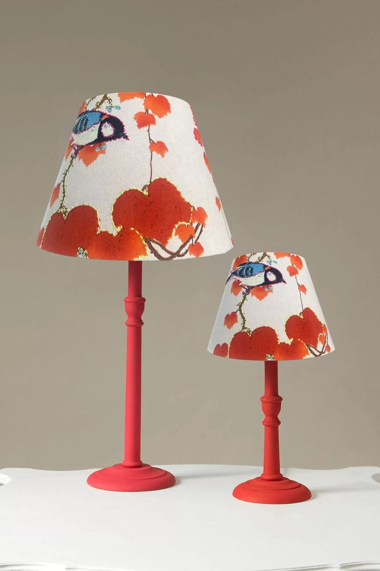 One Hundred Stars Lighting-Acer Red 8" Tapered Lampshade