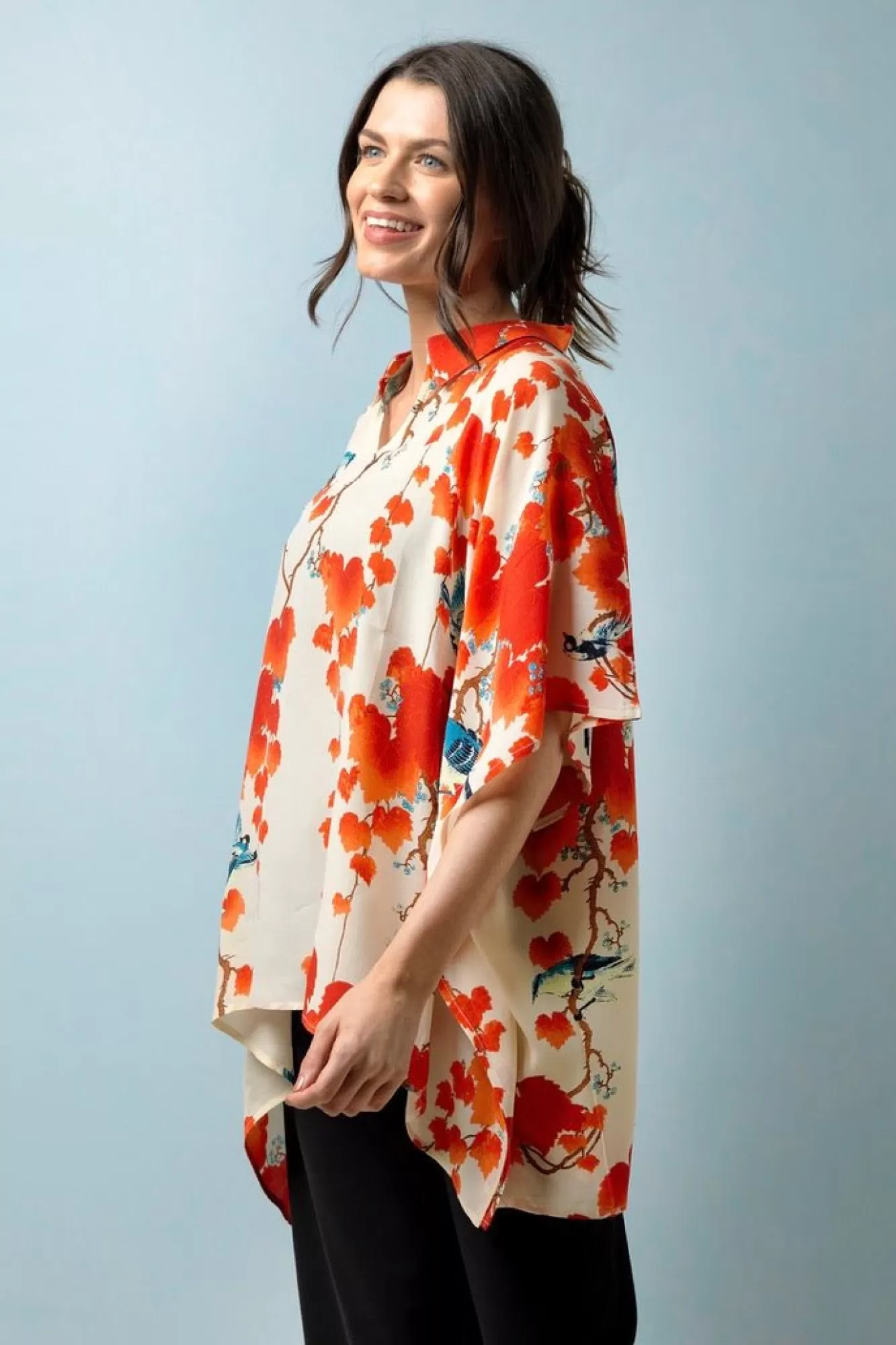 Women One Hundred Stars Tops-Acer Red Tunic Top