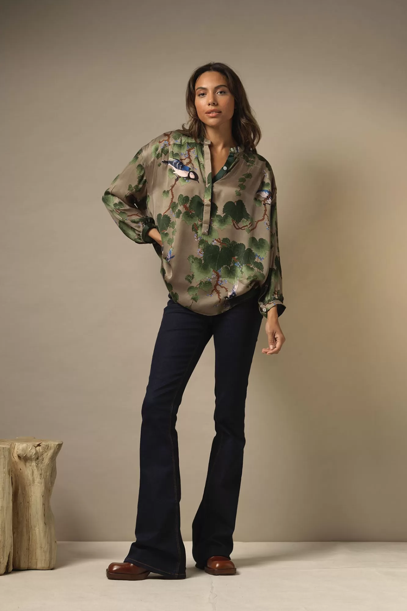 Women One Hundred Stars Tops-Acer Stone Darcy Shirt