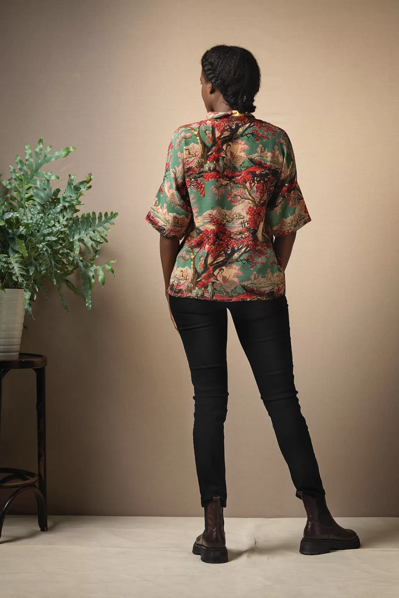 Women One Hundred Stars Tops-Country Toile Berry Pippa Top