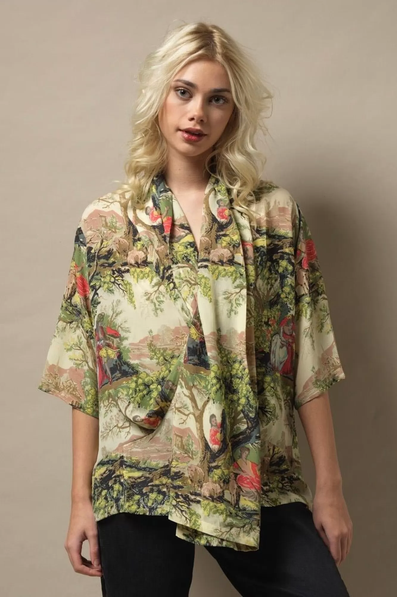 Women One Hundred Stars Tops-Country Toile Rachel Top