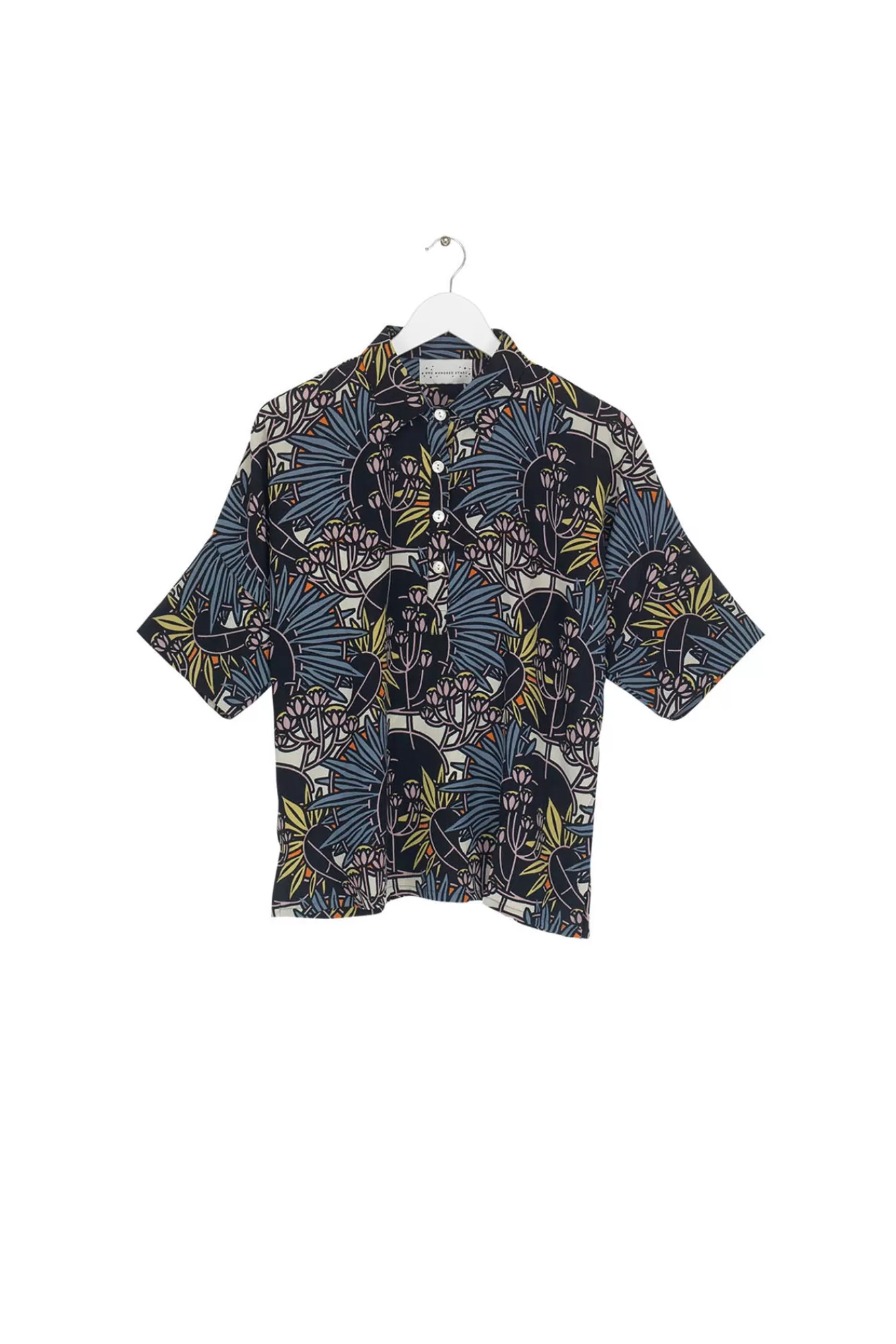 Women One Hundred Stars Tops-Deco Daisy Grey Pippa Top