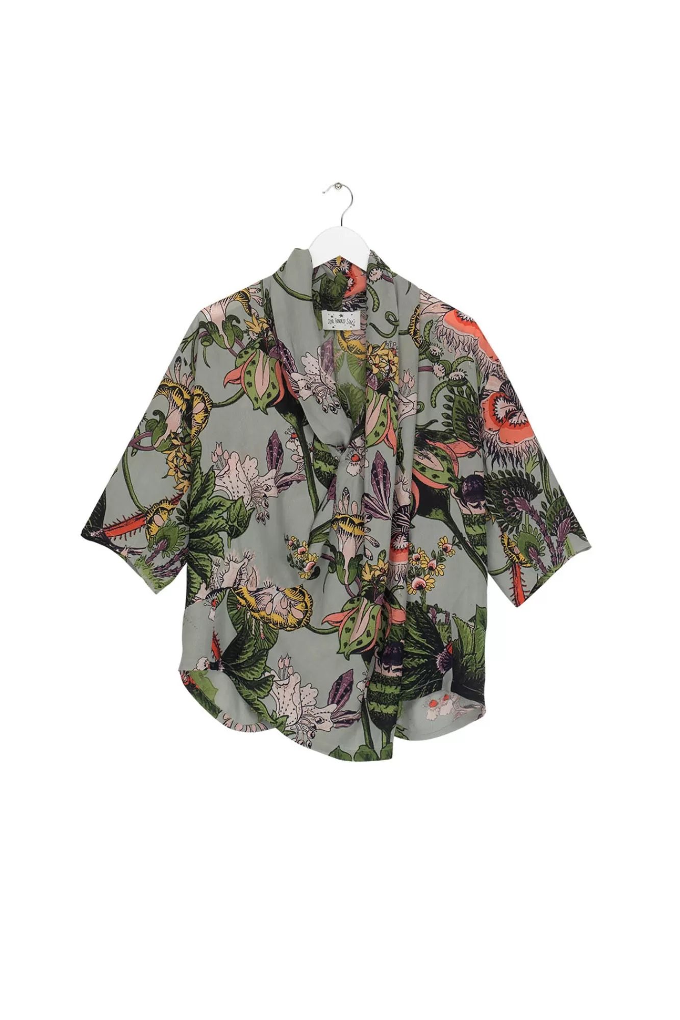 Women One Hundred Stars Tops-Eccentric Blooms Putty Rachel Top