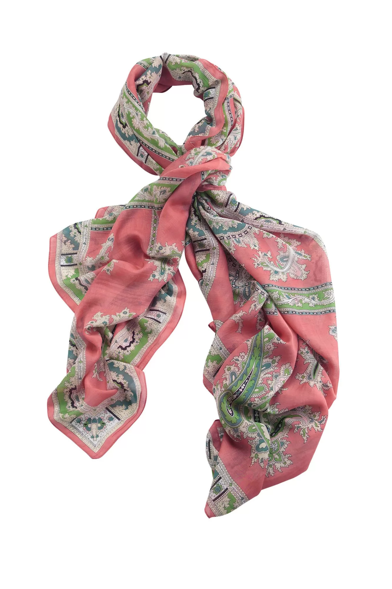 One Hundred Stars Scarves-Handkerchief Pink Scarf