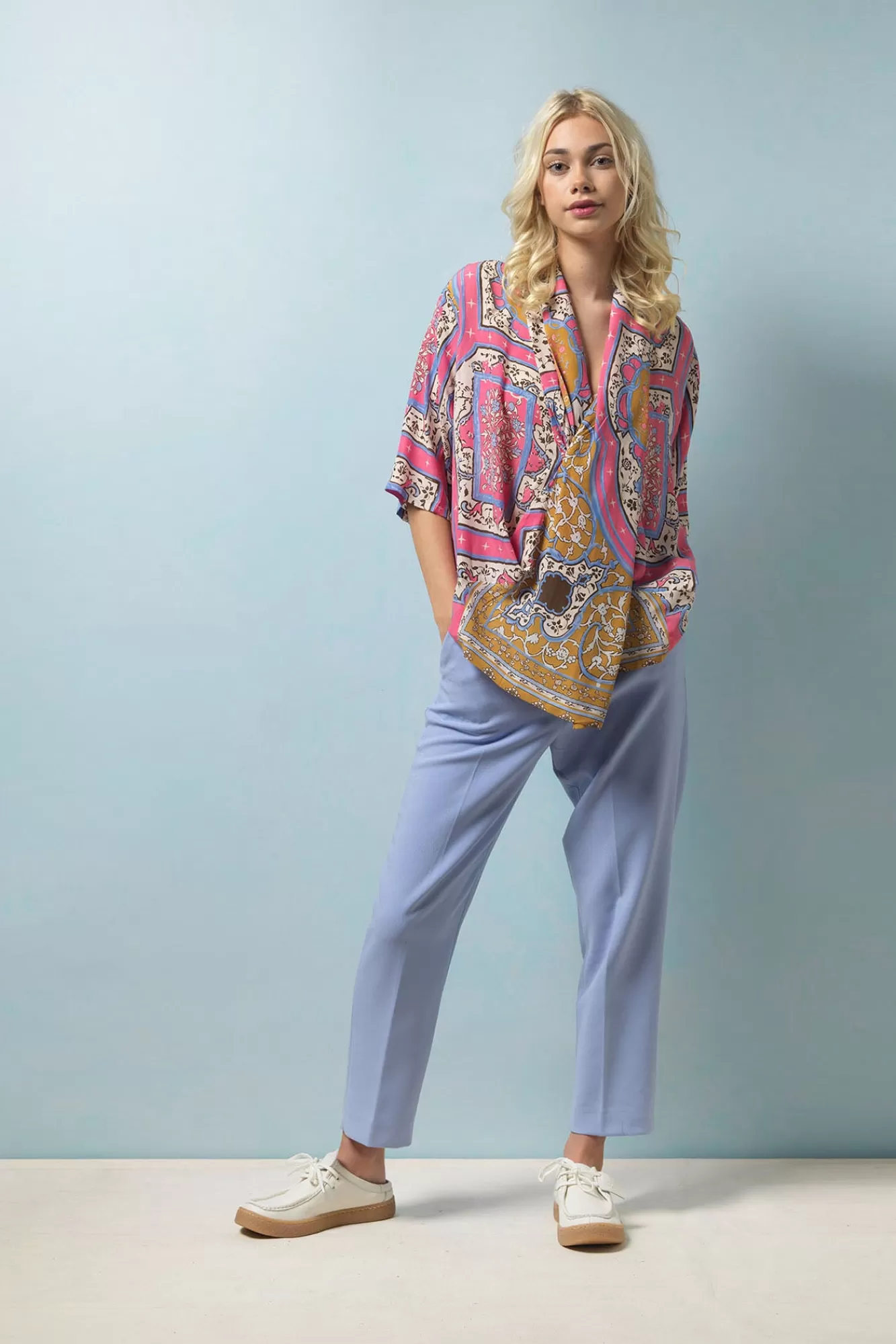 Women One Hundred Stars Tops-Indian Summer Pink Rachel Top