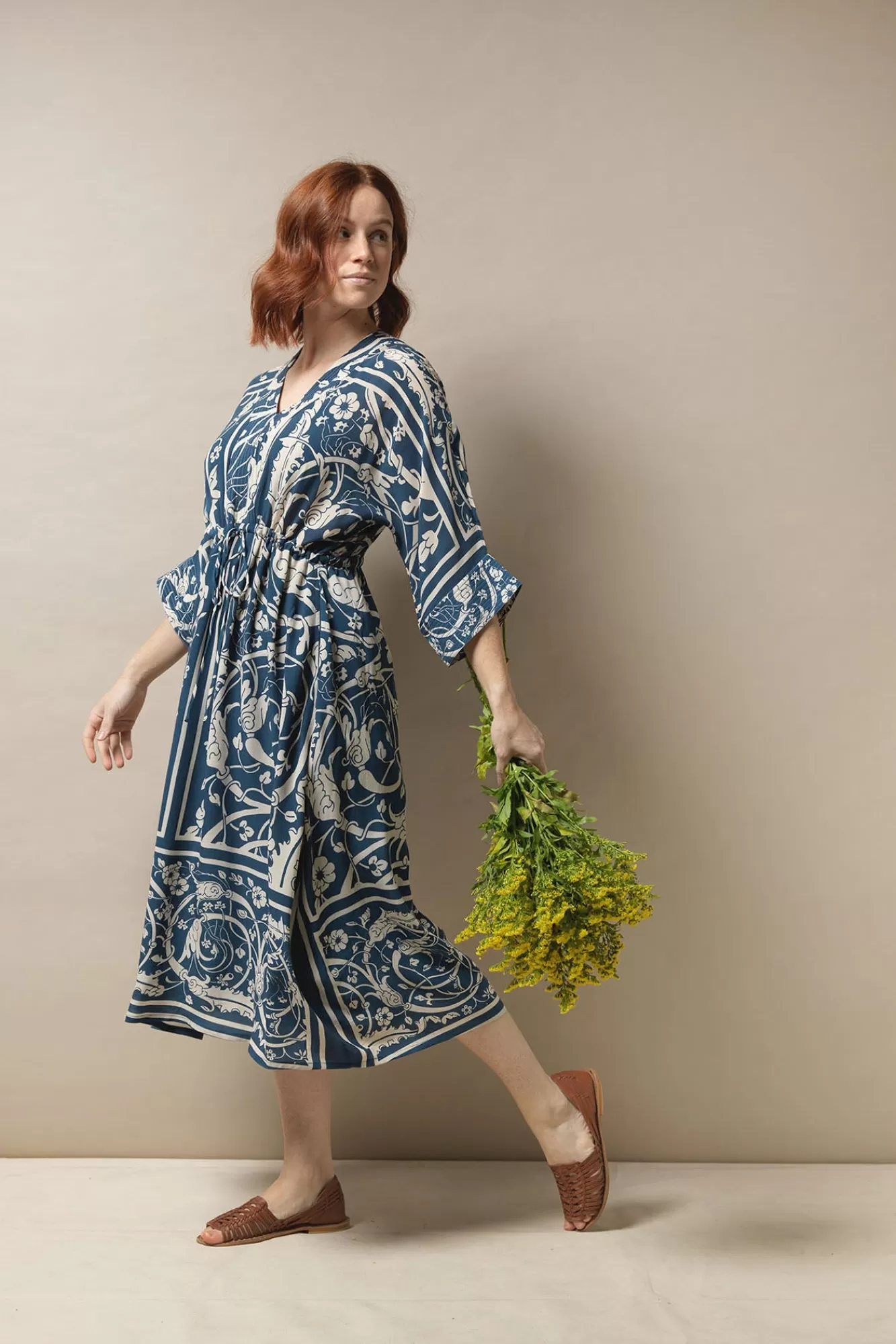 Women One Hundred Stars Dresses-Jaipur Blue Abbi Dress