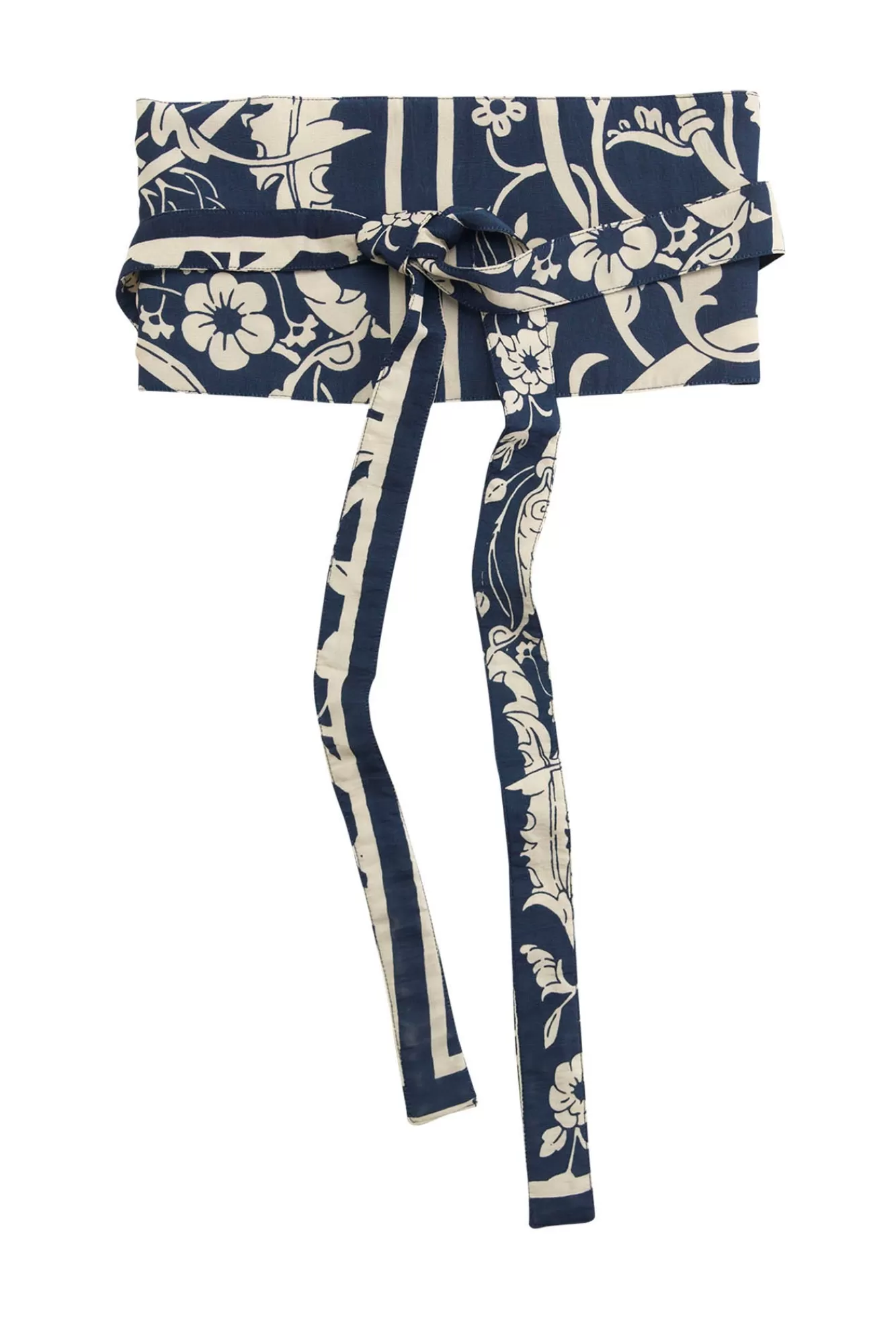One Hundred Stars Belts-Jaipur Blue Obi Belt