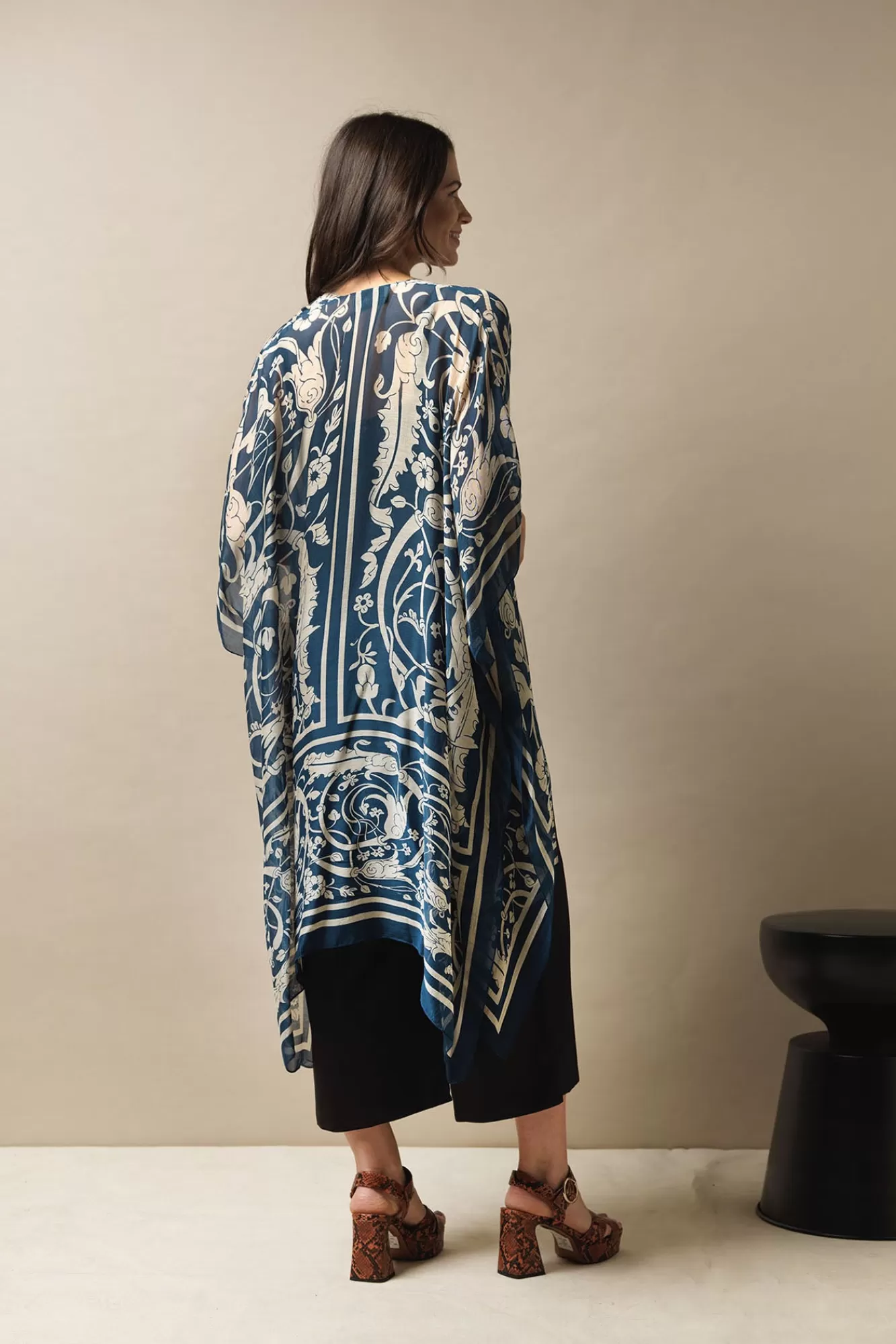 Women One Hundred Stars Throwovers-Jaipur Blue Throwover