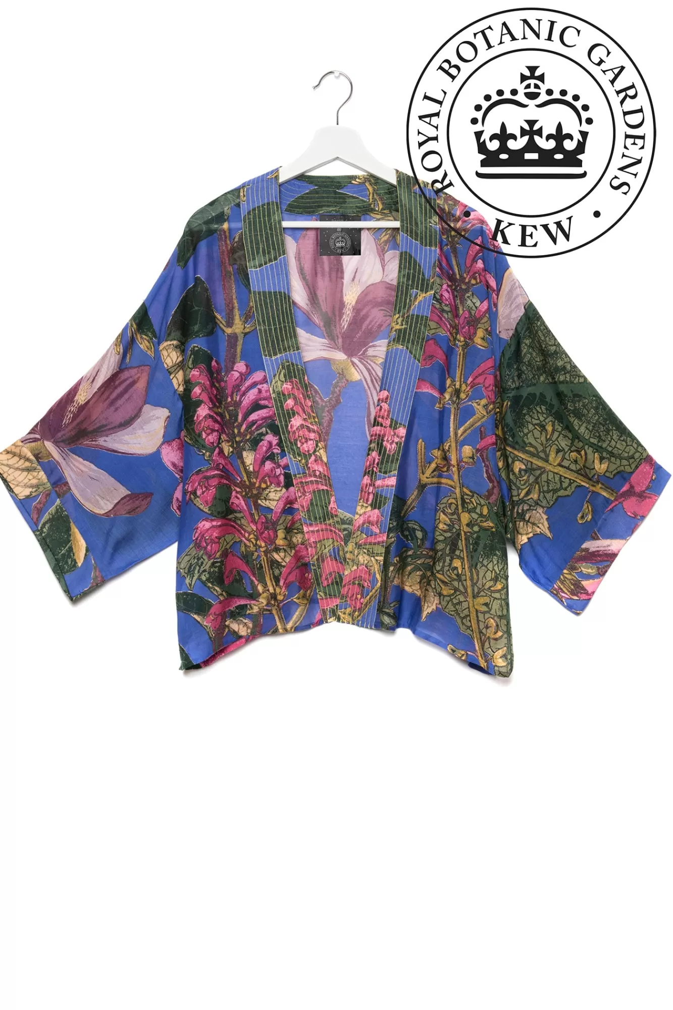 Women One Hundred Stars Short Kimonos-Kew Magnolia Purple Kimono