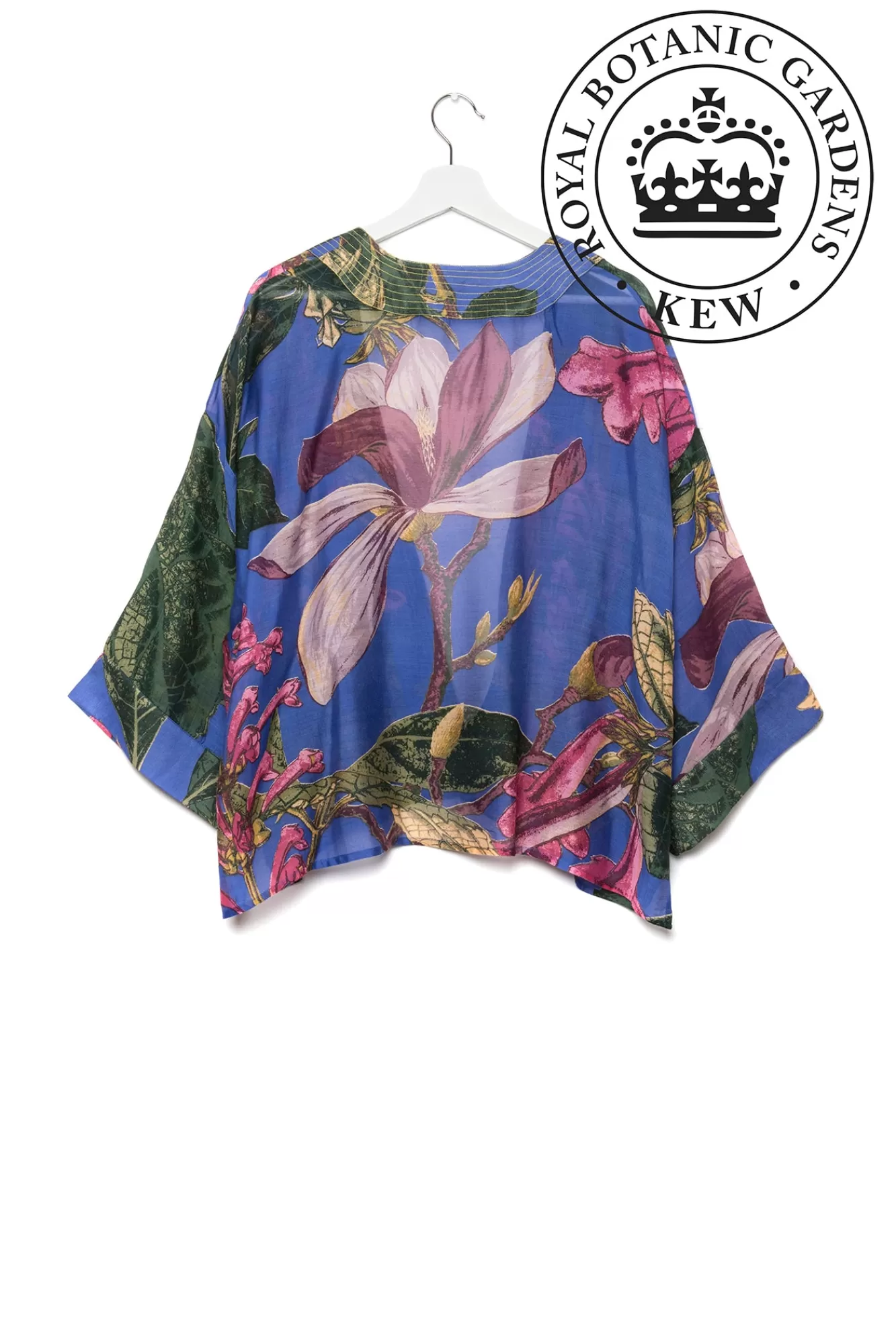 Women One Hundred Stars Short Kimonos-Kew Magnolia Purple Kimono