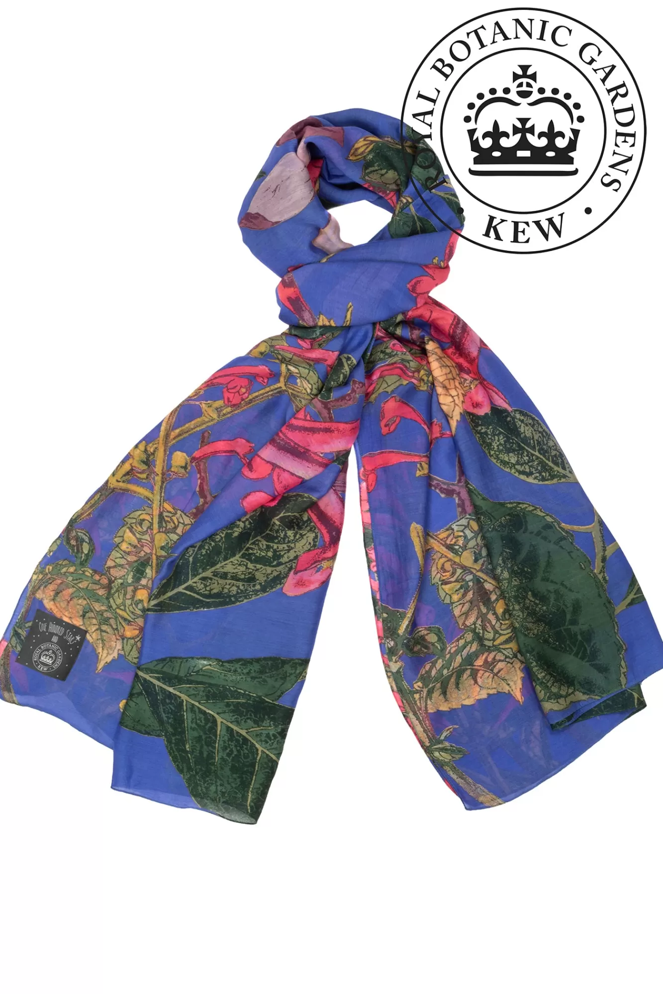 One Hundred Stars Scarves-Kew Magnolia Purple Scarf