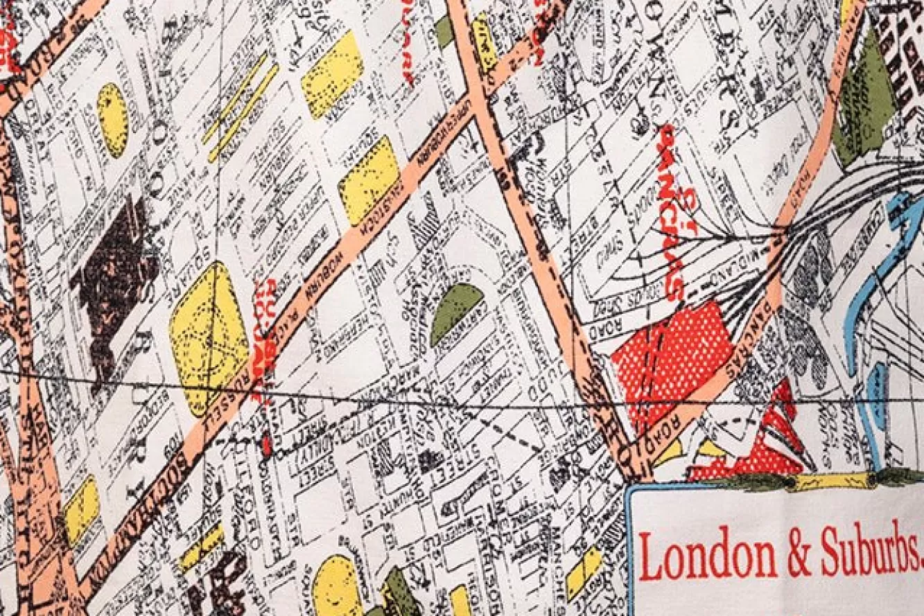 One Hundred Stars Scarves-London Map Scarf
