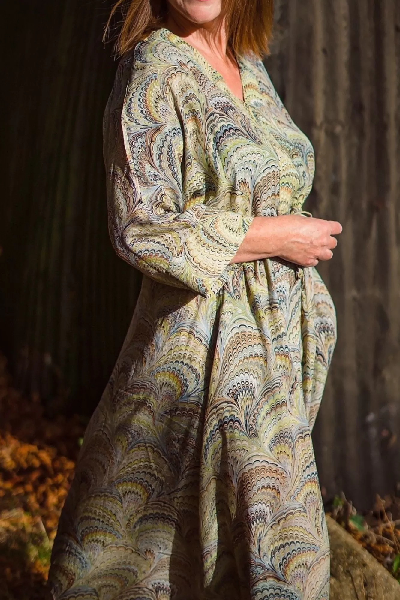 Women One Hundred Stars Dresses-Marbled Green Abbi Dress