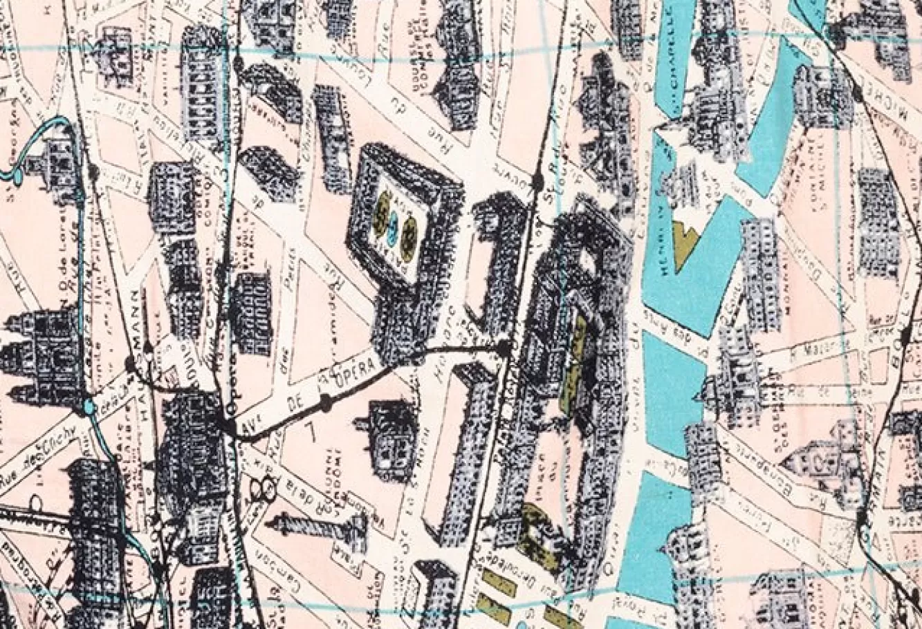 One Hundred Stars Scarves-Paris Map Scarf
