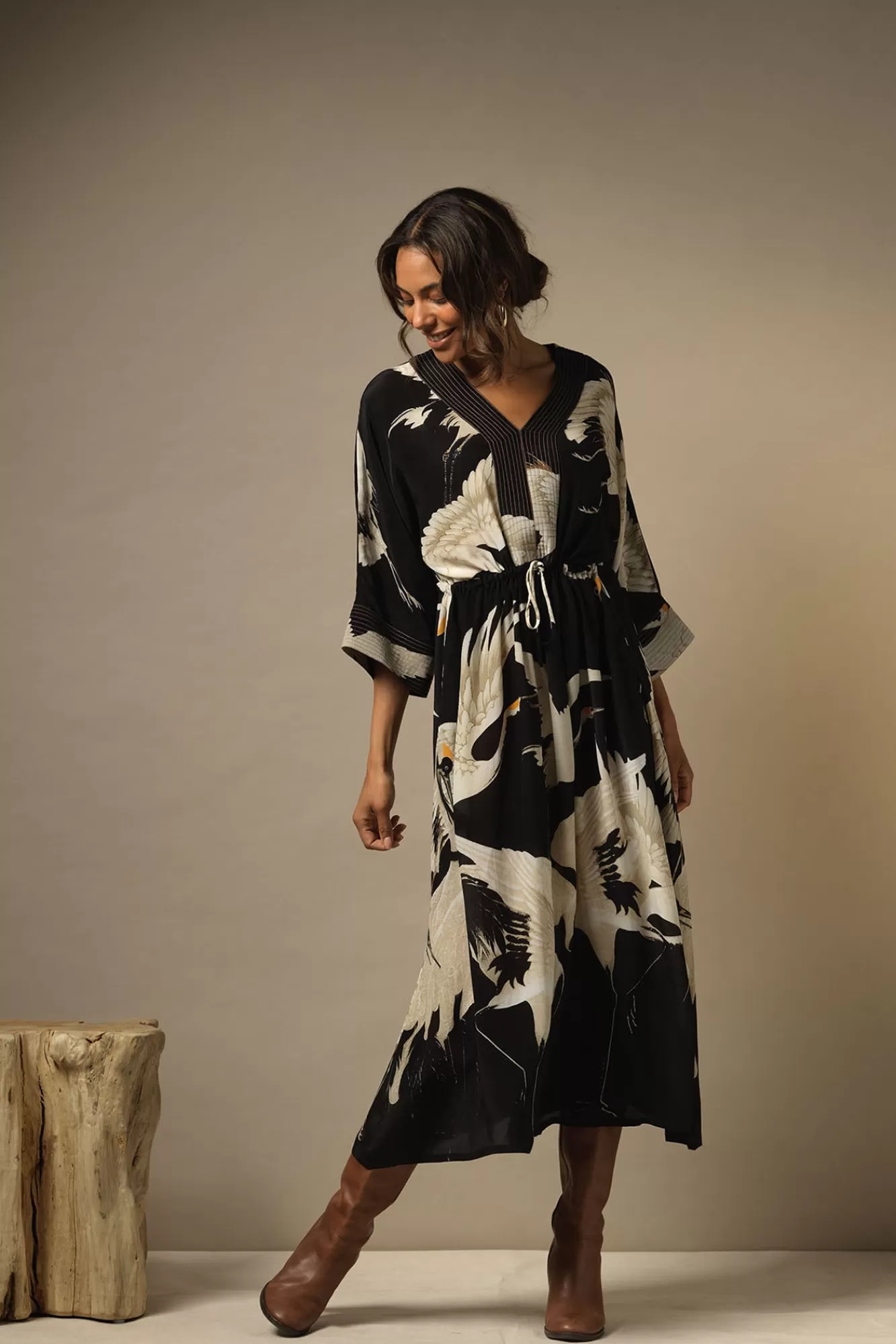 Women One Hundred Stars Dresses-Stork Black Abbi Dress