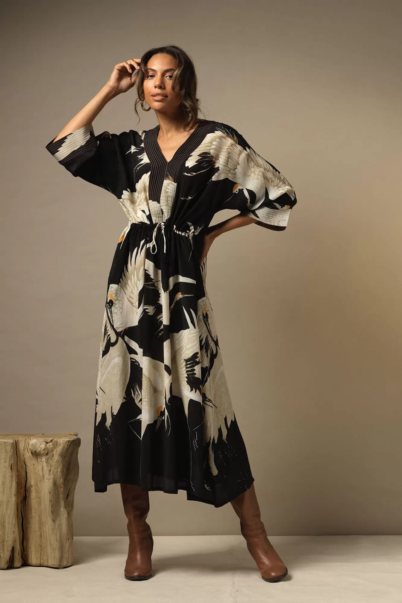 Women One Hundred Stars Dresses-Stork Black Abbi Dress