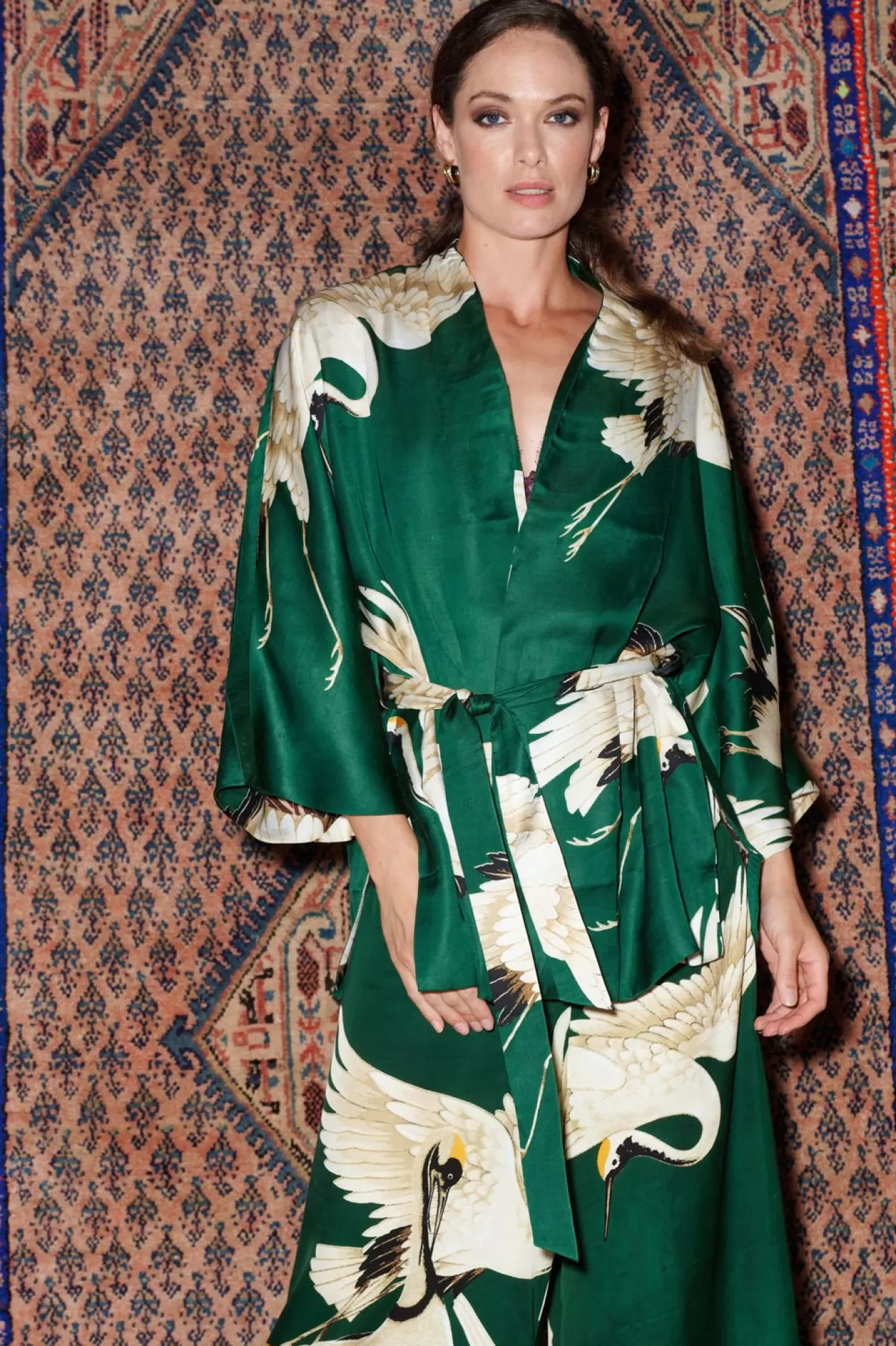 Women One Hundred Stars Palazzo Pants-Stork Forest Palazzo Pant