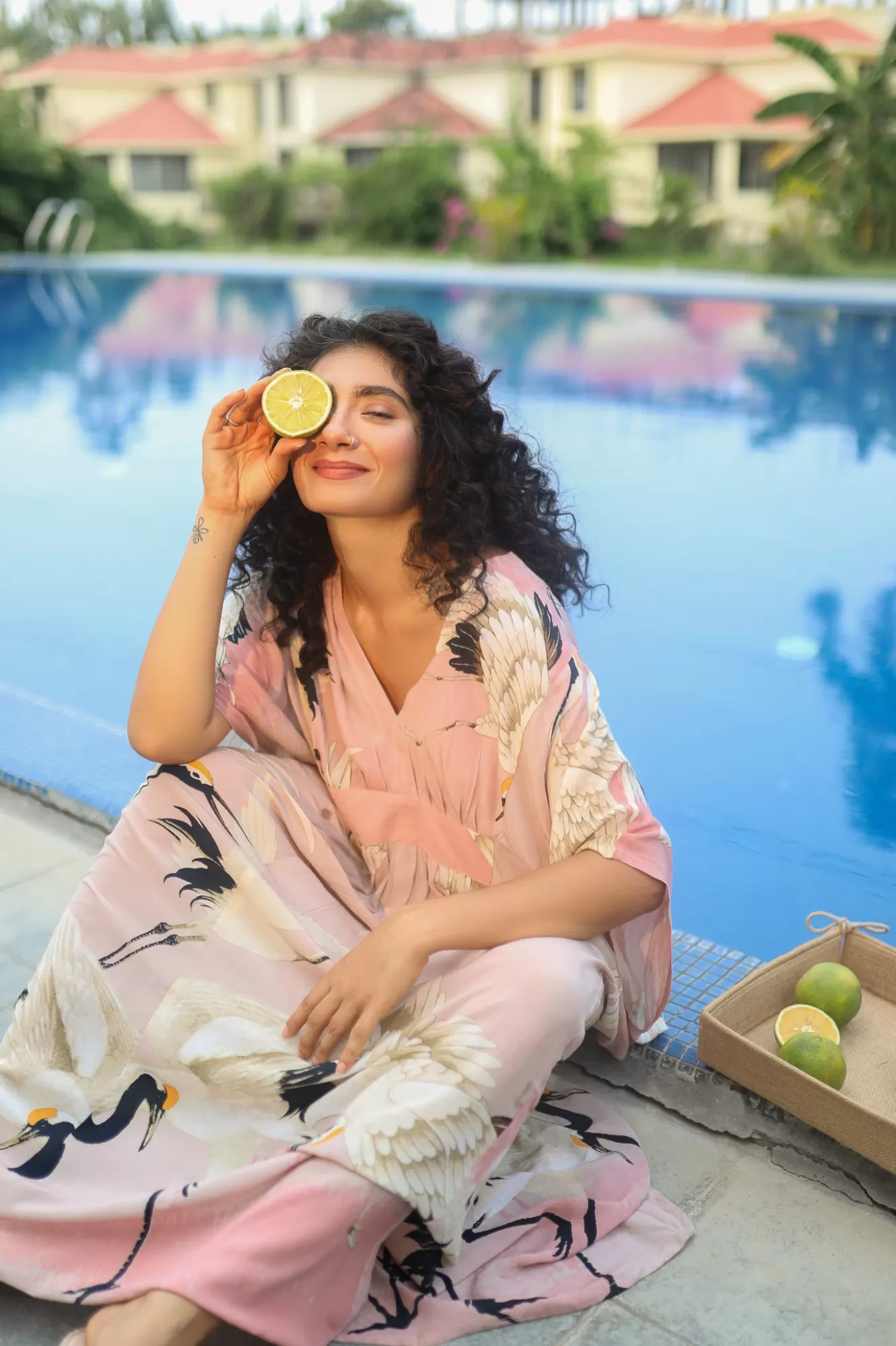 Women One Hundred Stars Dresses-Stork Pink Margeux Kaftan