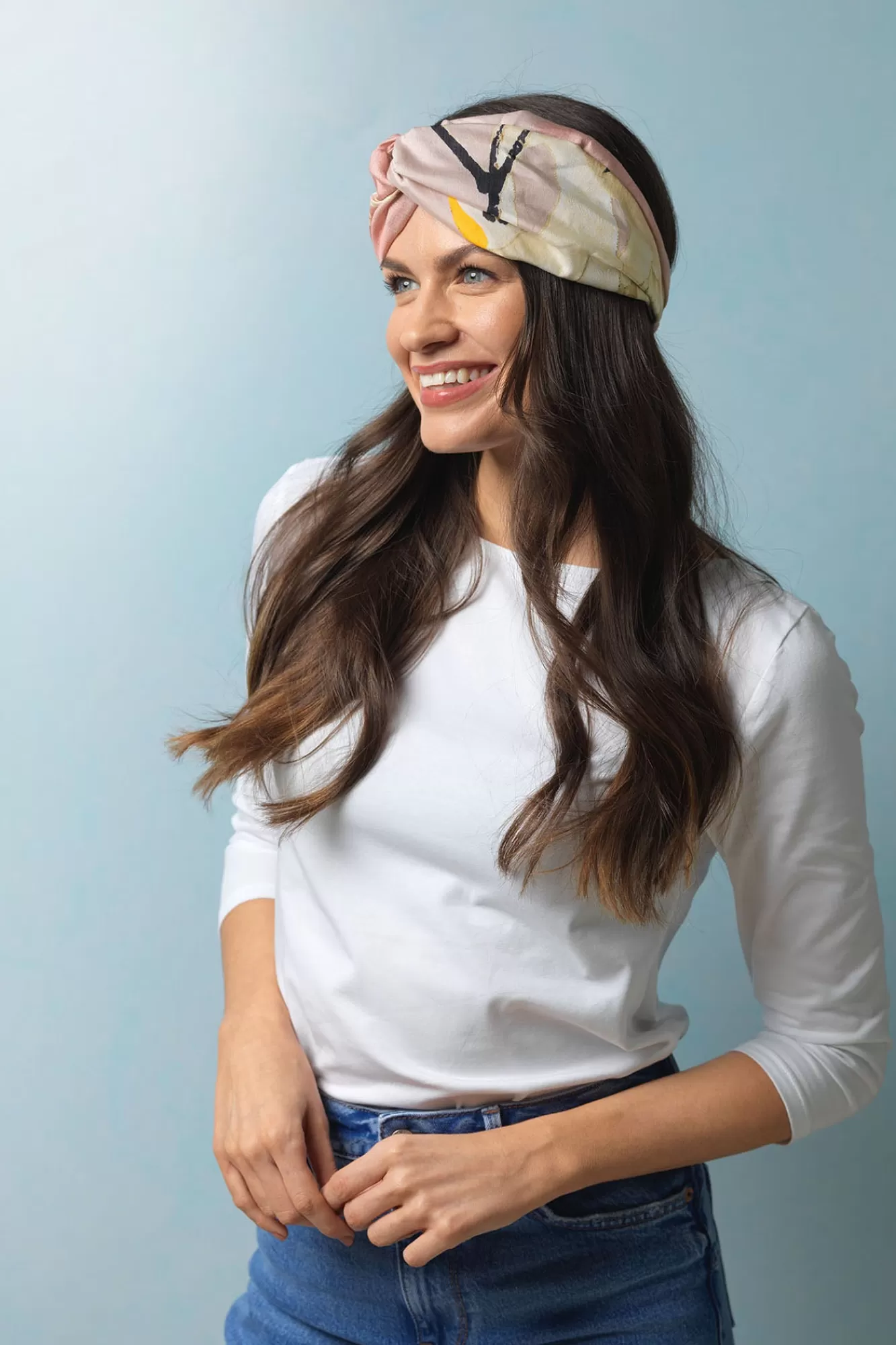 One Hundred Stars Headbands-Stork Plaster Pink Headband