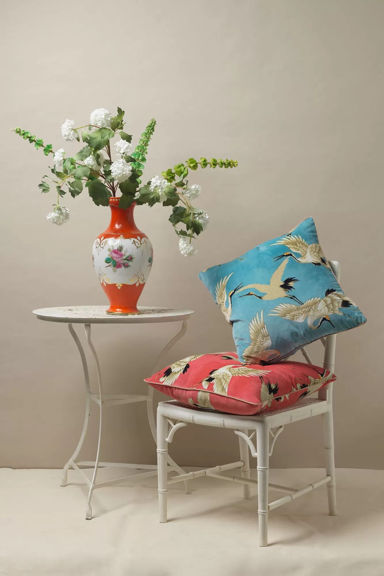One Hundred Stars Cushions-Stork Sky Square Velvet Cushion