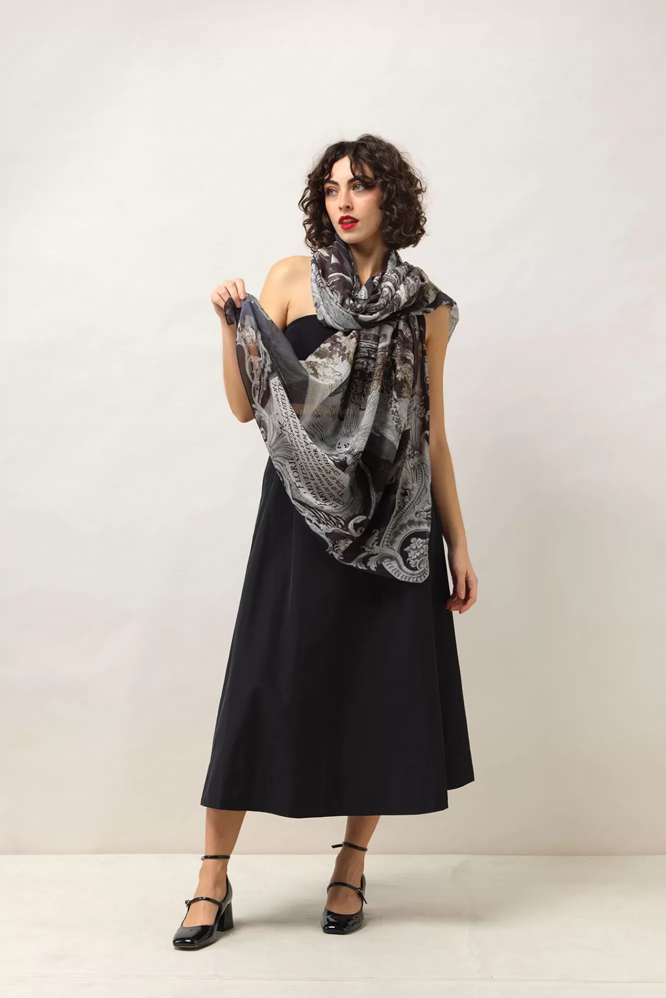 One Hundred Stars Scarves-Sunburst Grey Scarf