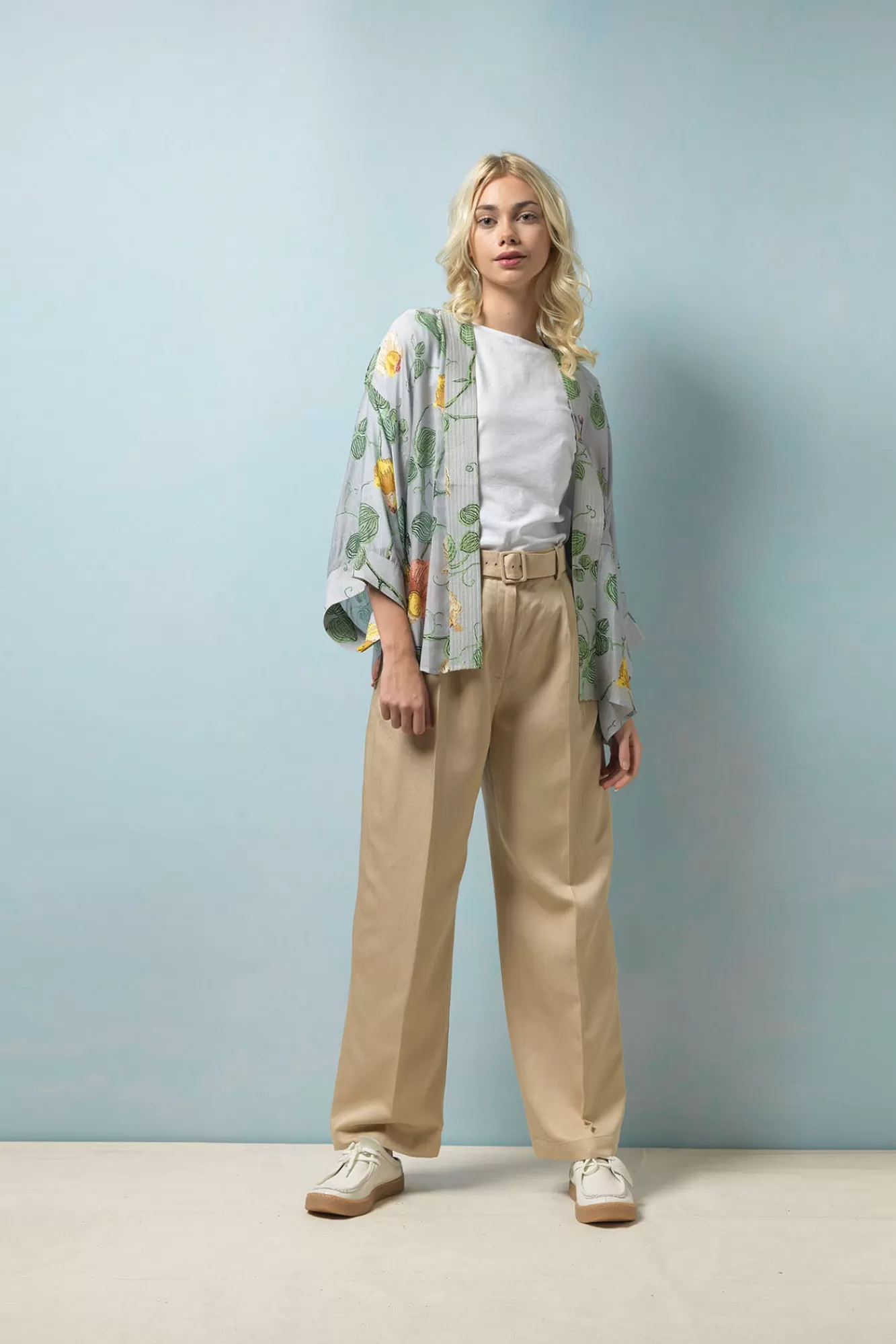 Women One Hundred Stars Short Kimonos-Sweet Pea Kimono