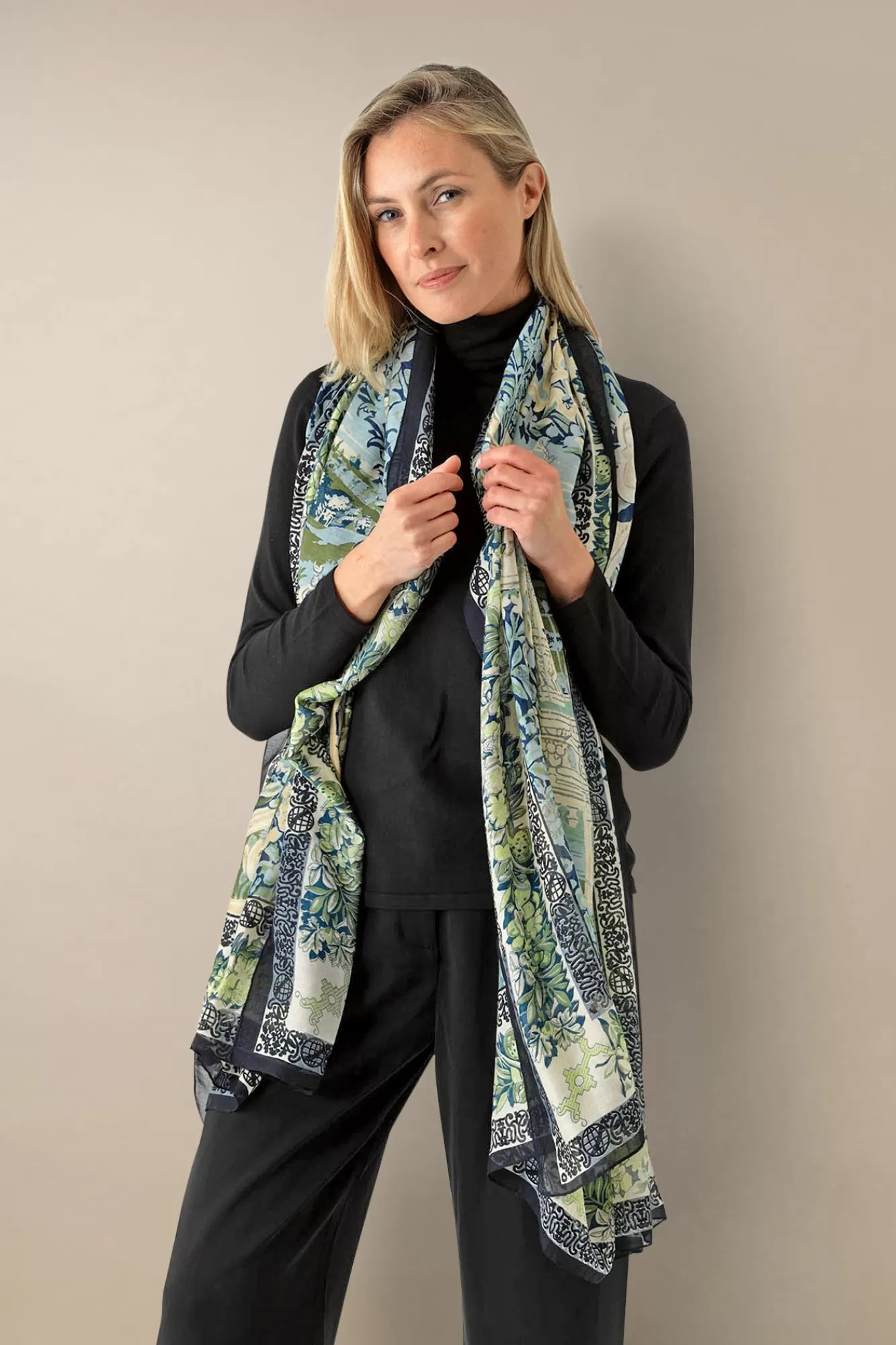One Hundred Stars Scarves-Tapestry Sea Scarf