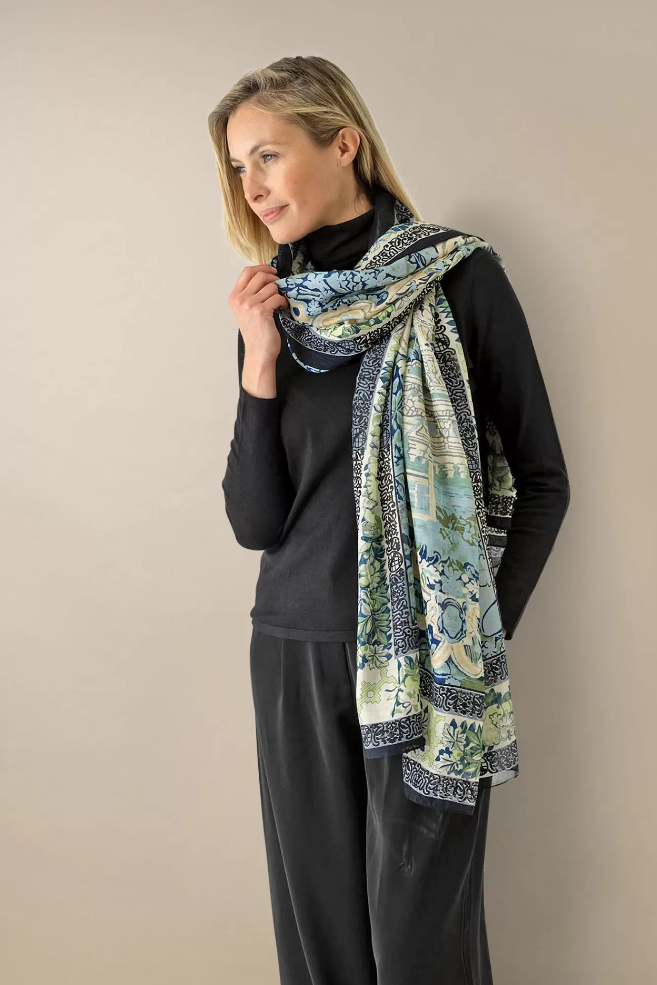 One Hundred Stars Scarves-Tapestry Sea Scarf