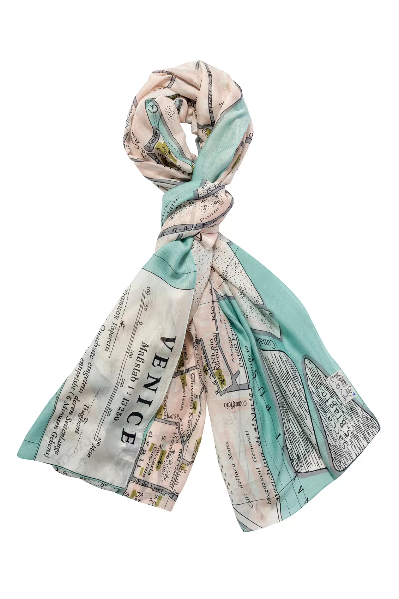 One Hundred Stars Scarves-Venice Map Scarf